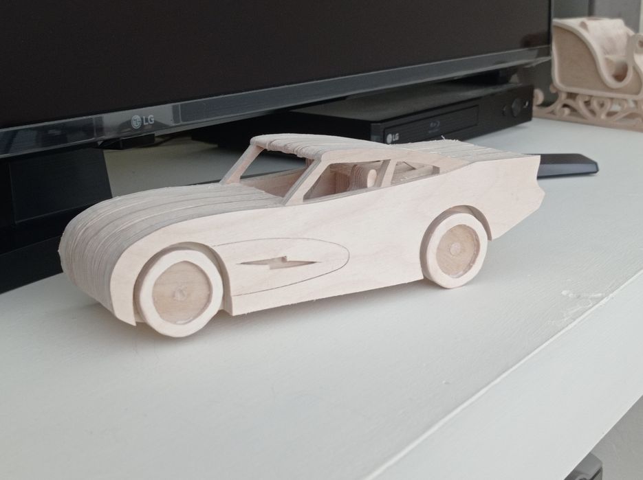 Carrinho de madeira - Faísca Mcqueen