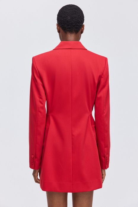 Стильна червона сукня-піджак (blazer dress)