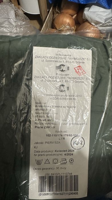 Kombinezon pilota wz 606B/mon. Roz. L/R