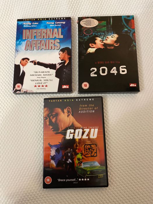 DVDs a de ação/drama 1 Japonês e 2 Chineses da Tartan Asia Extreme