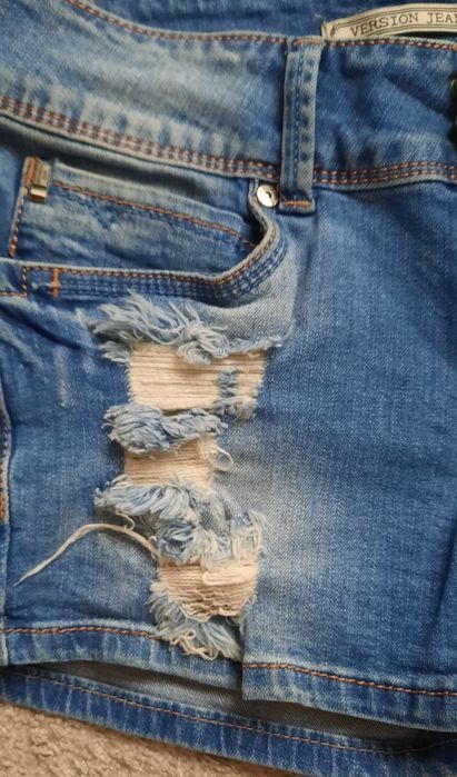 Spodenki jeansowe, przecierane xs/s