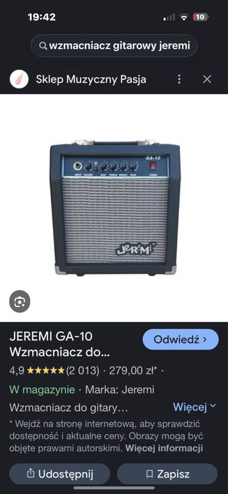 gitara elektryczna Everplay + wzmacniacz