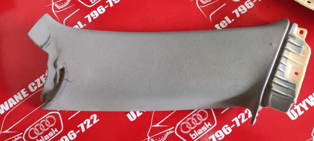 Audi A4 B6 2.5 Kombi 01r Tapicerka Słupków Jasno Szary