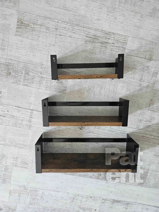 Półka łazienkowa 3 sztuki loft retro na ścianę ścienne dekoracja