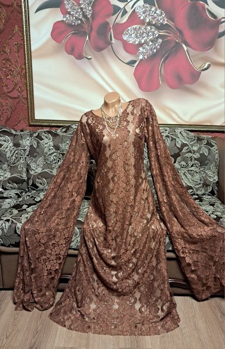 Красивое гипюровое платье сукня.