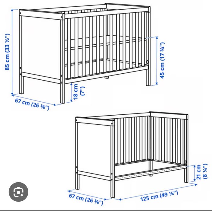 Berço ikea cam de grade + colchao como novo