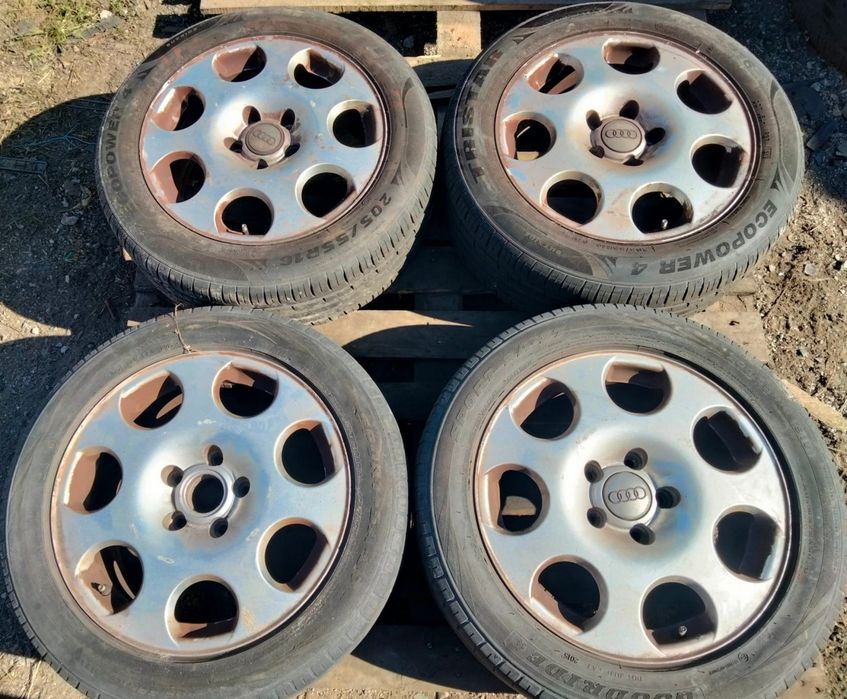 Jantes Audi R16 Com Pneus 205/55 Furação 5X112