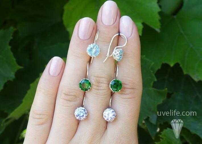 Срібні сережки на петельці