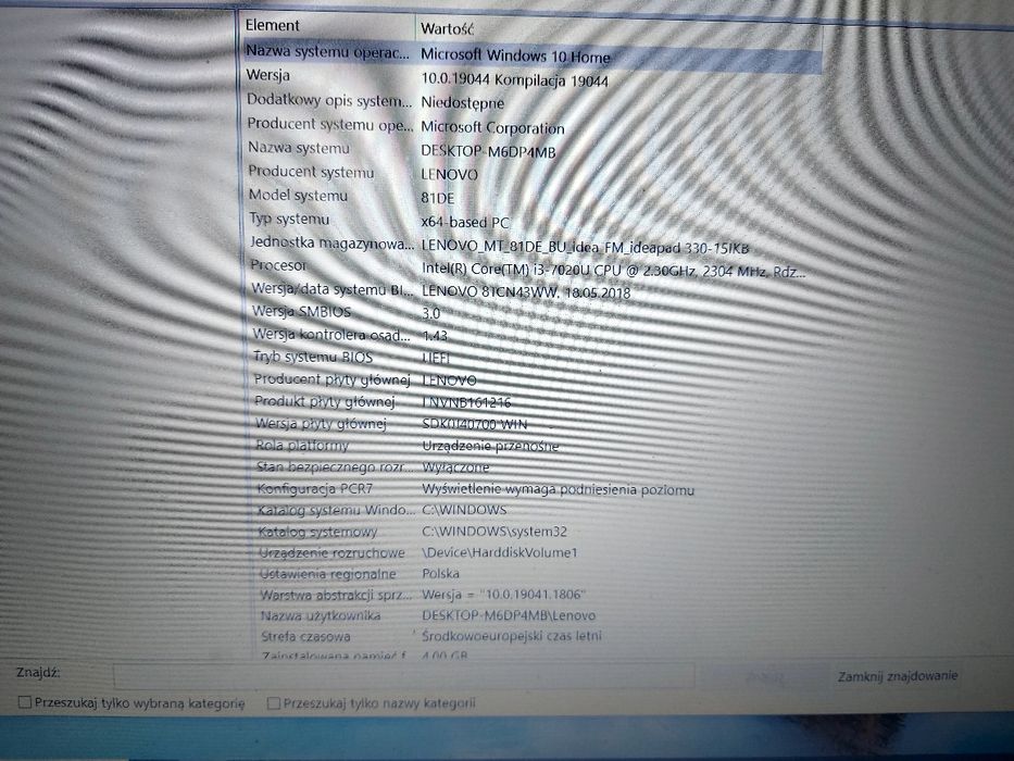 Laptop lenovo ideapad 330-15ikb