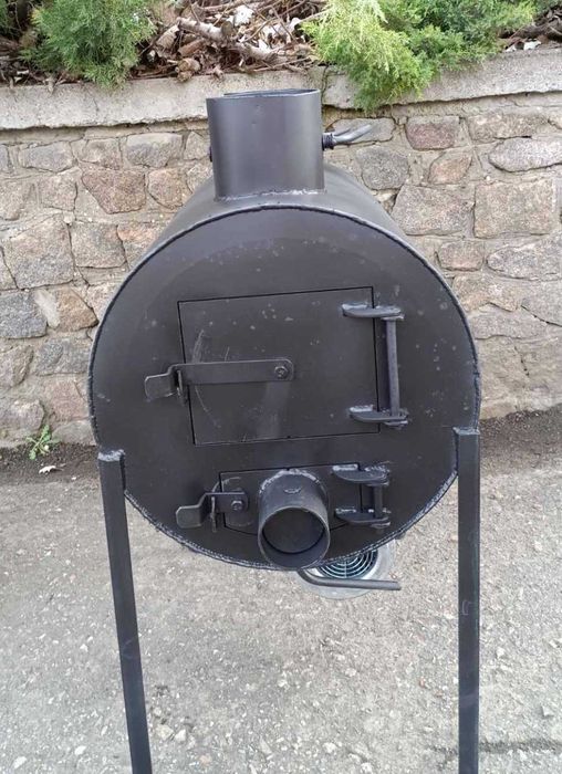 Бліндажна піч буржуйка пічка печь с турбиной окопная печка буржуйка