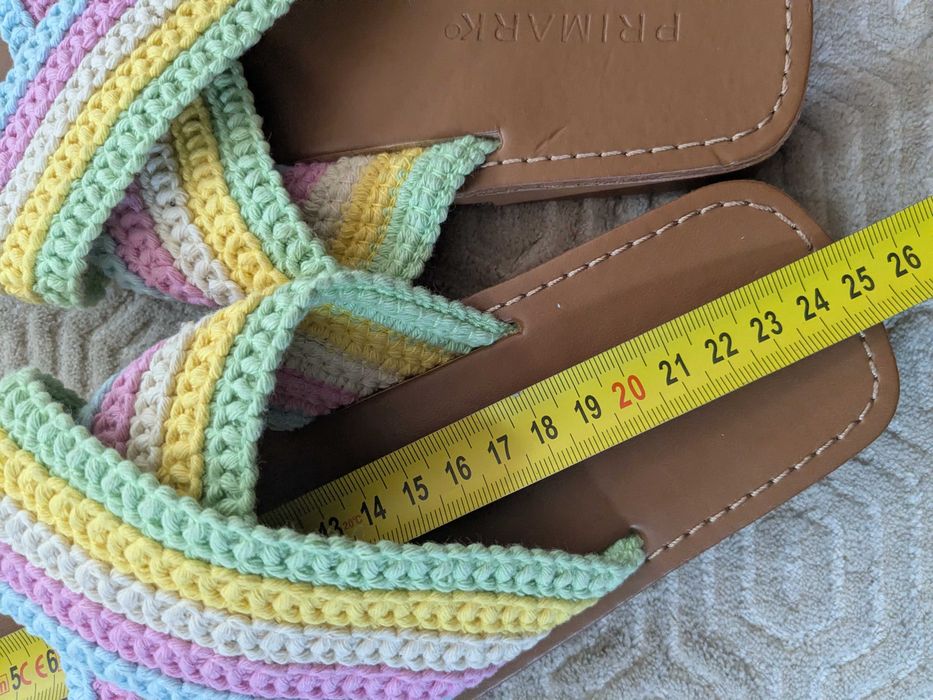 Primark klapki plecione multikolor rozm. 38