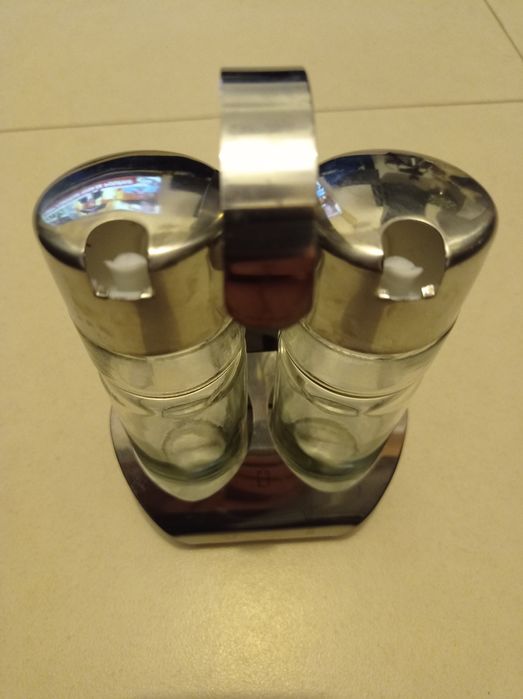 Galheteiro Inox e vidro64563901769730120