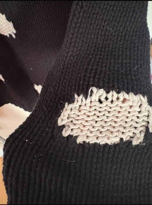 Czarny sweter w kropki Zara Knit