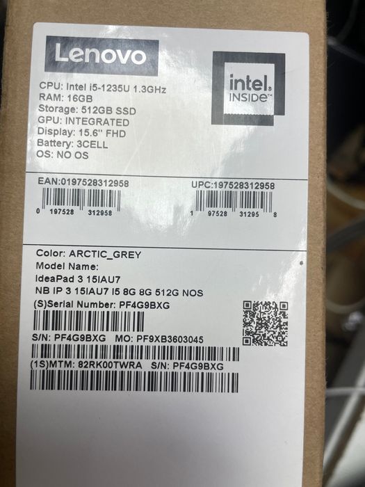 Ноутбук Lenovo IdeaPad 3 на запчасти