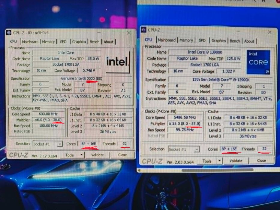 procesor Intel i9-13900 (Engineering Sample)