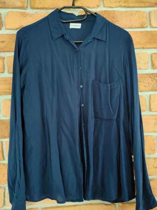 Koszula granatowa pull & bear