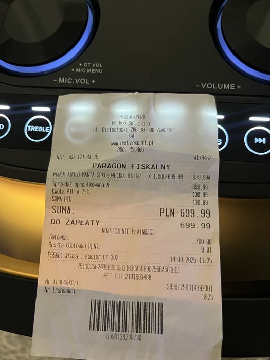 Kolumna bluetooth manta