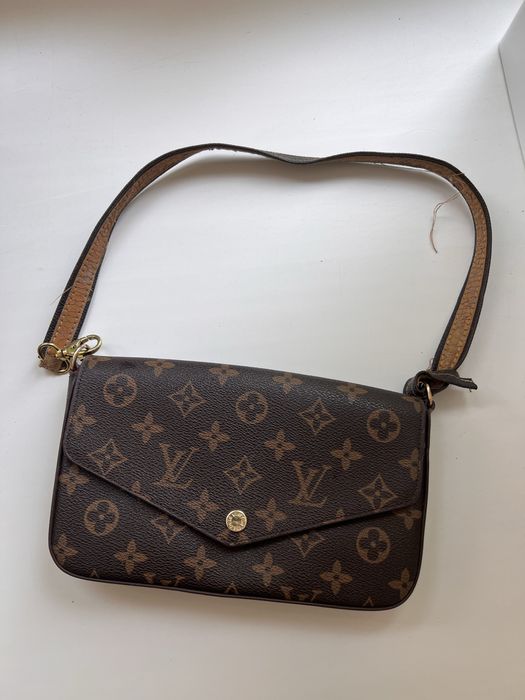 Torebka LV louis vuitton kopertowa mała wizytowa brąz beż