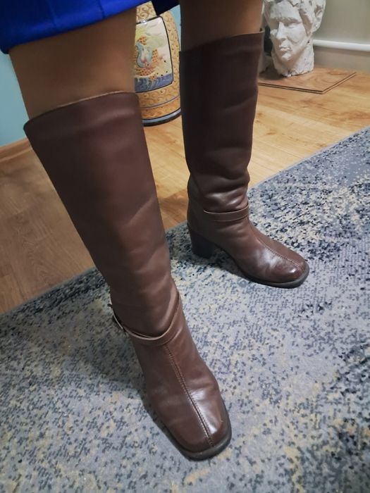 Kozaki damskie, skóra, rozm 39