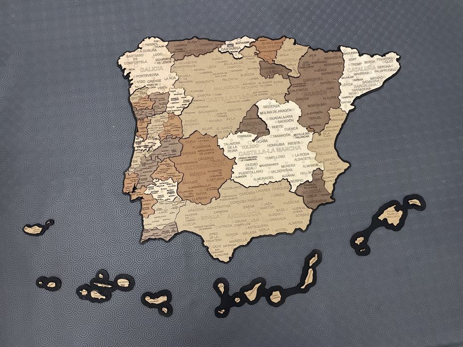 Mapa Península Ibérica Laser