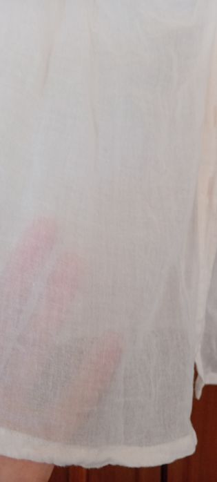 Camisa de linho, em beje