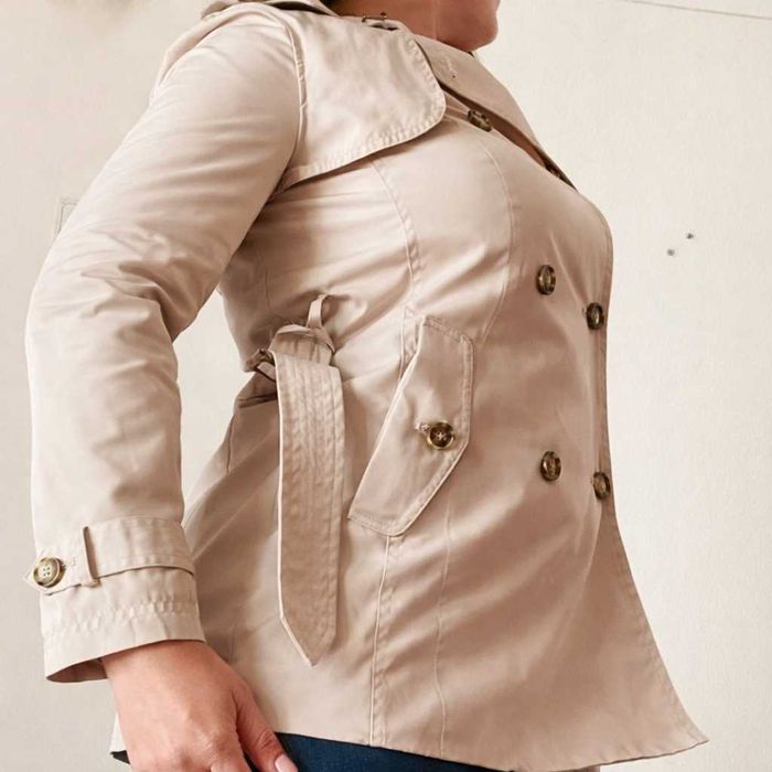 Impermeável bege tipo trench | Novo | Veste M/38