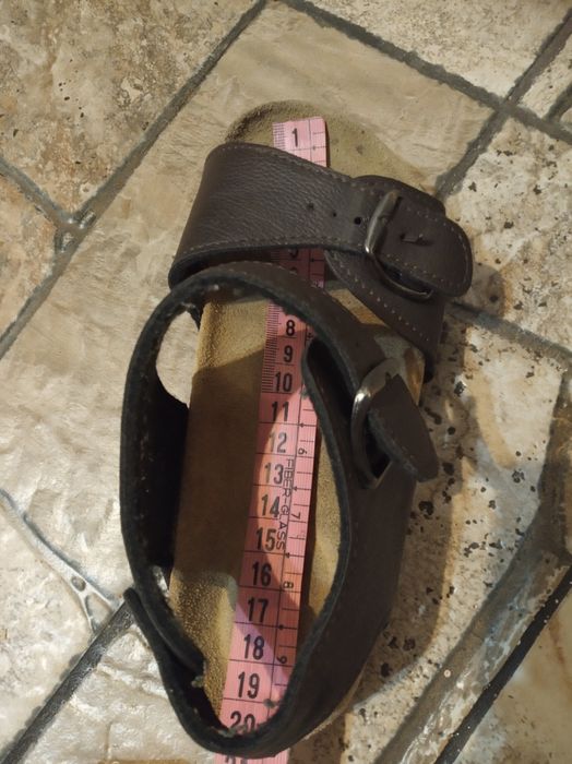 Sandały skórzane brązowe kupione w Deichmann 19,5 cm