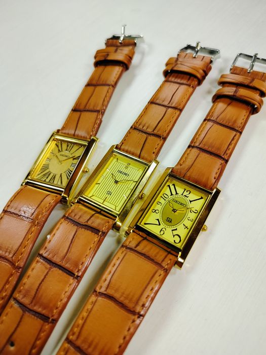 3 x zegarek Seiko Tank Quartz