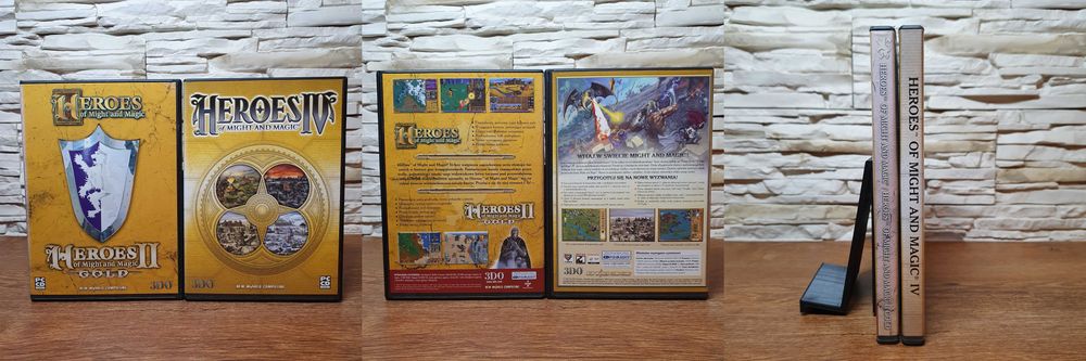 Heroes of Might and Magic IV 4 + 1 II 2 GOLD - polskie wyd. BIG BOX PL