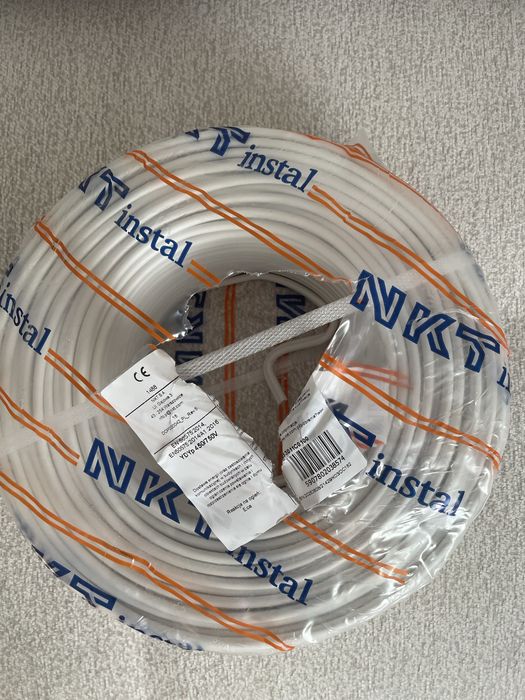 2 sztuki PRZEWÓD YDYP INSTAL 2X1,5 450/750V 100M NKT