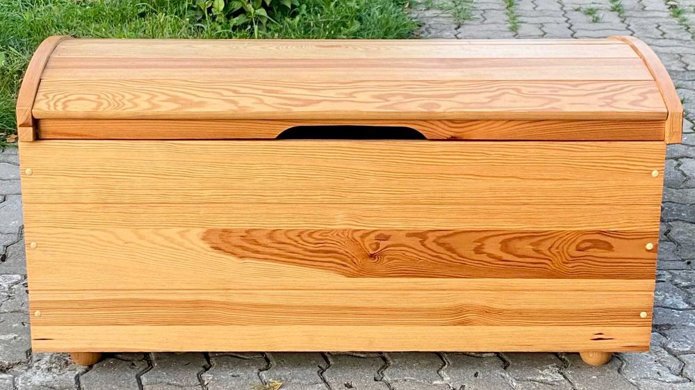 SKRZYNIA DREWNIANA Sosnowa Naturalne Drewno Na Zabawki Skarby Kufer