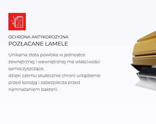 Klimatyzator ROTENSO Ukura 3,5 kW z Montażem. Grzanie ok 50m2 do -20°C