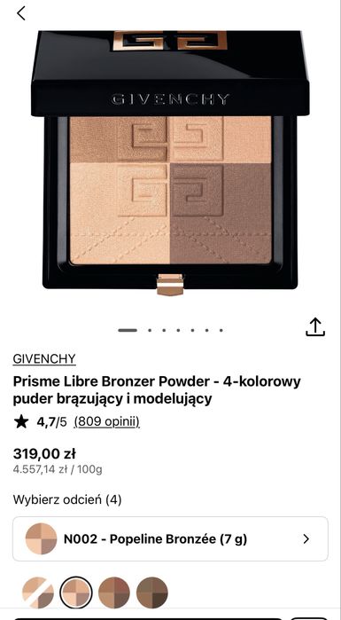 Givenchy pryzma, brązer nr 0 2