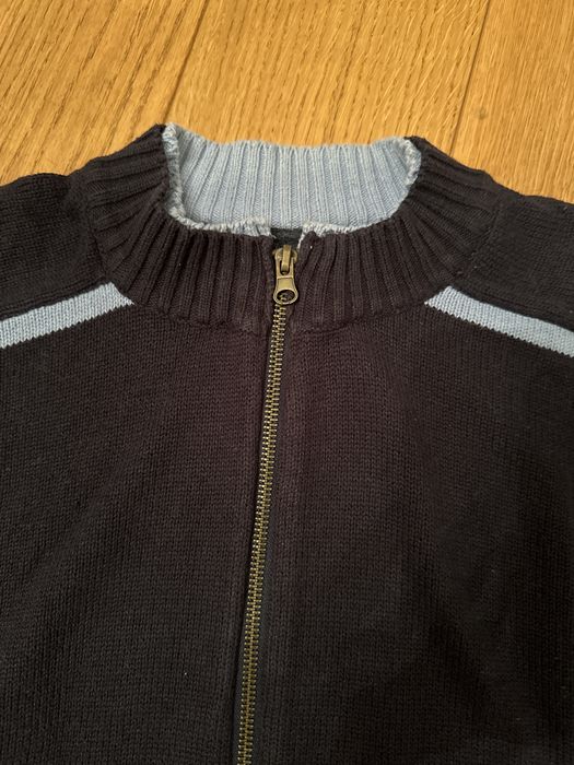 Sweter męski na zamek, granatowy, rozm. L