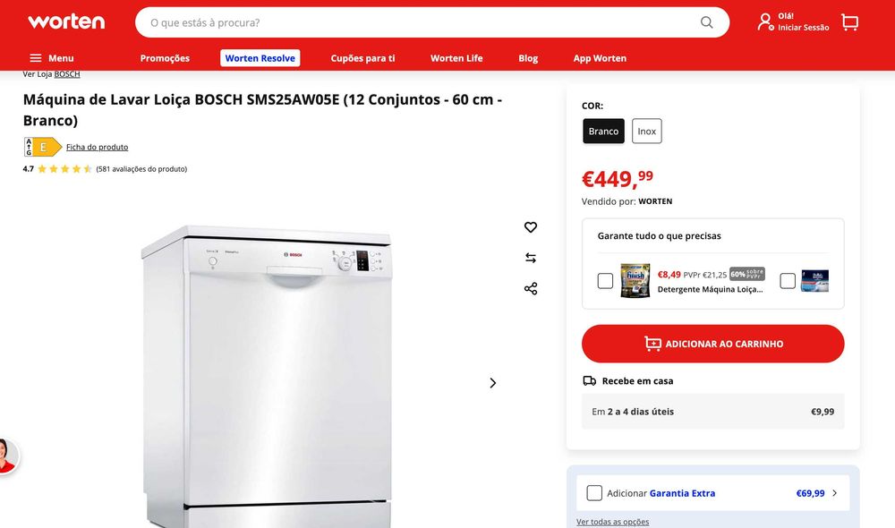 Máquina de Lavar Loiça BOSCH