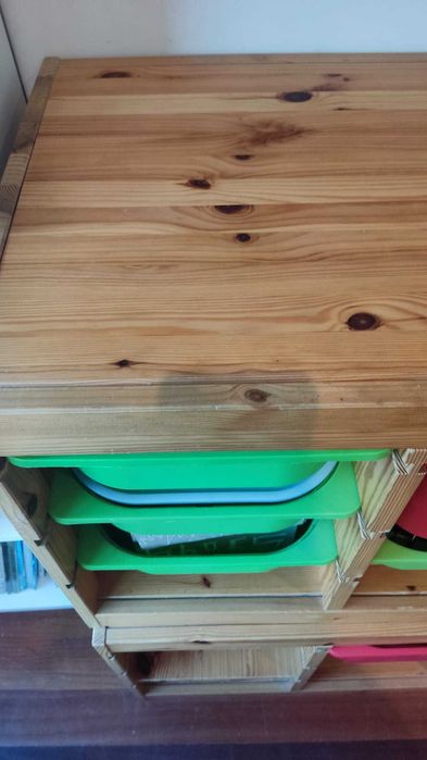 2 Módulos arrumos madeira pinho maciço