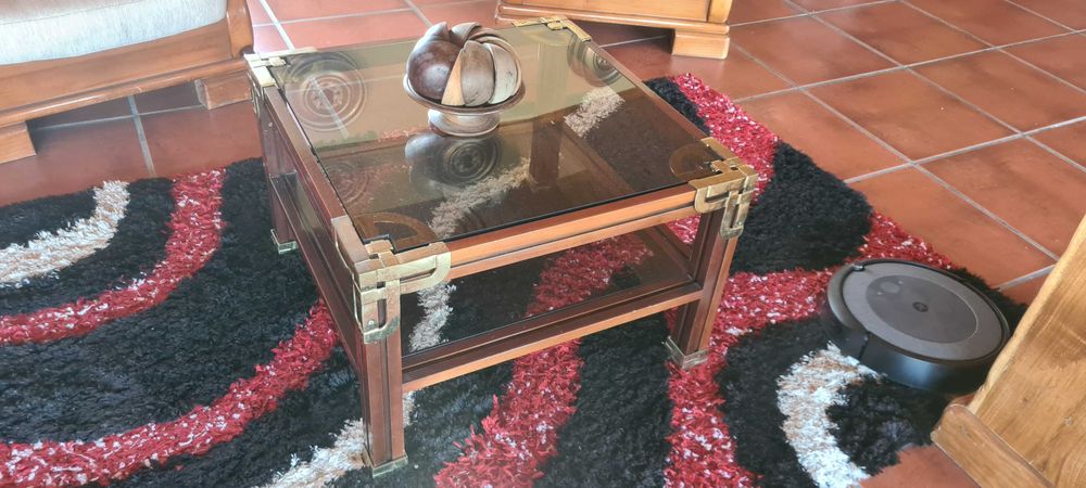 Mesa apoio vidro vintage