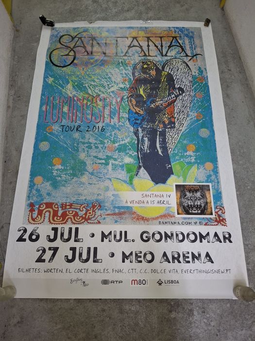 Mega cartaz concerto carlos santana