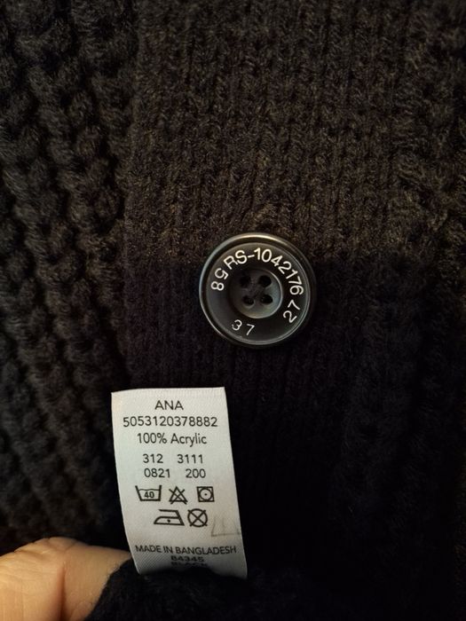 Sweter męski M  acrylic czarny