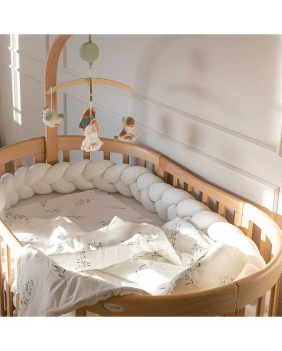 Waldin -  welurowy warkocz ochraniacz do łóżeczka 210 cm