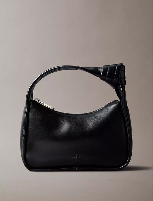 Сумка calvin klein, чорна сумка calvin klein, knotted mini shoulder