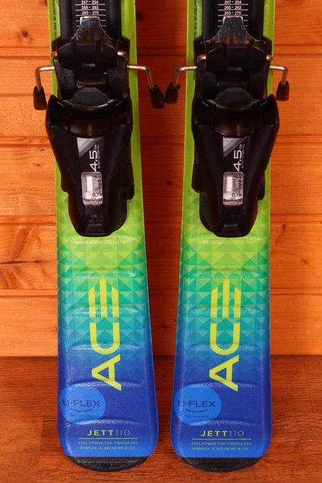 Narty dziecięce Elan Jett 110 cm + Elan 4.5, Rocker, U-Flex, Grip Walk !!!