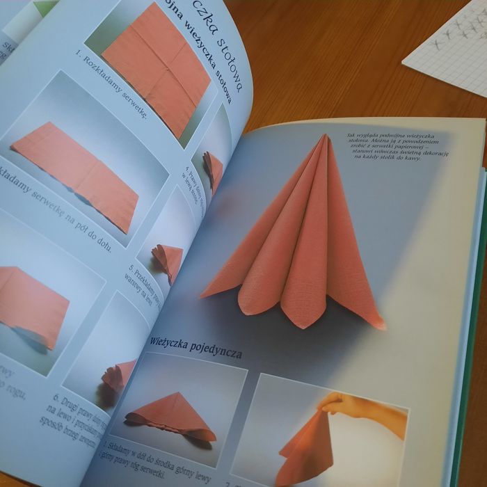 Układanie serwetek książka DIY dekoracje