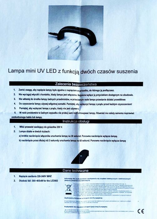 Mini Lampa UV Do Paznokci