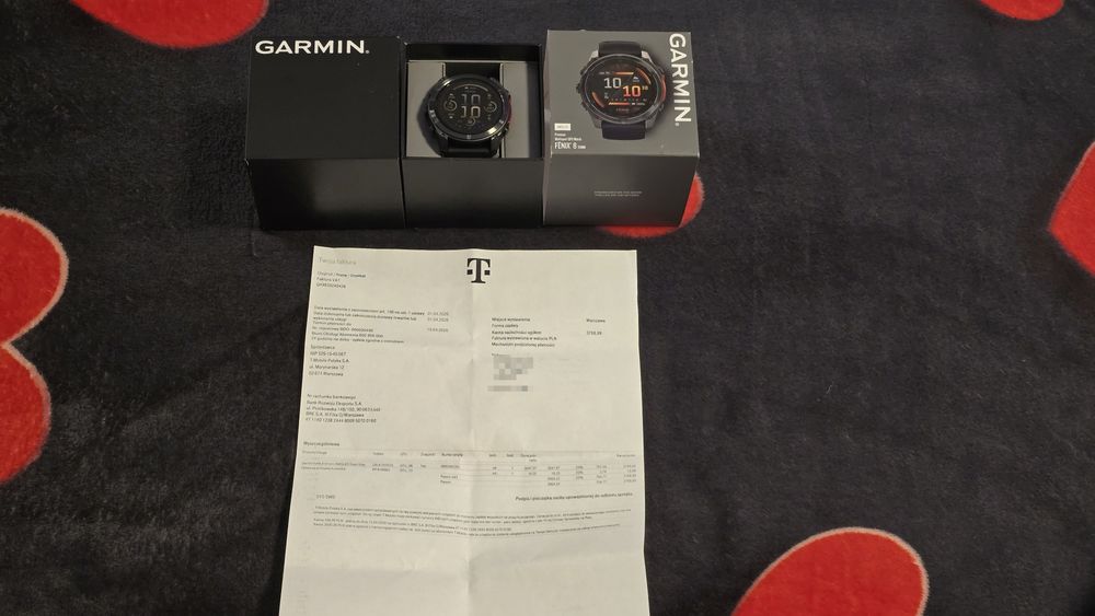 Nowy Garmin Fenix 8 51mm  AMOLED, dowód zakupu, gwarancja do 04.2028, nie używany, komplet