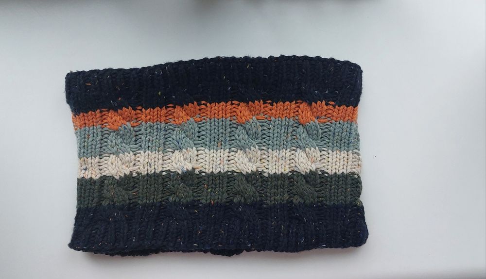 В'язаний шарф хомут на флісі на хлопчика 4-8 роки від George