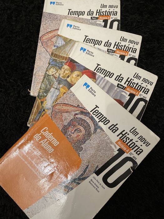 Manuais escolares e cadernos de actividades do 10 ano cada conjunto
