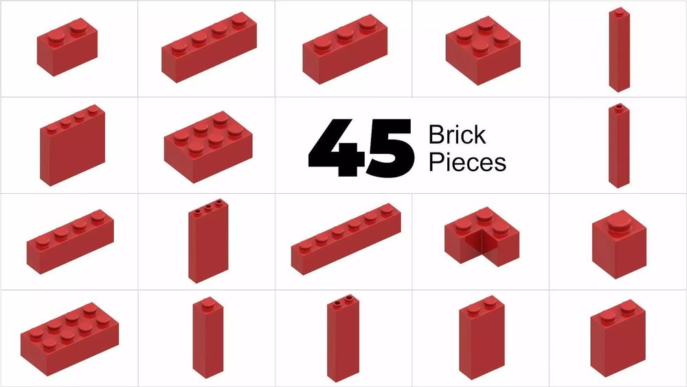 Набор конструктора Lego колекції з 45 цеглин