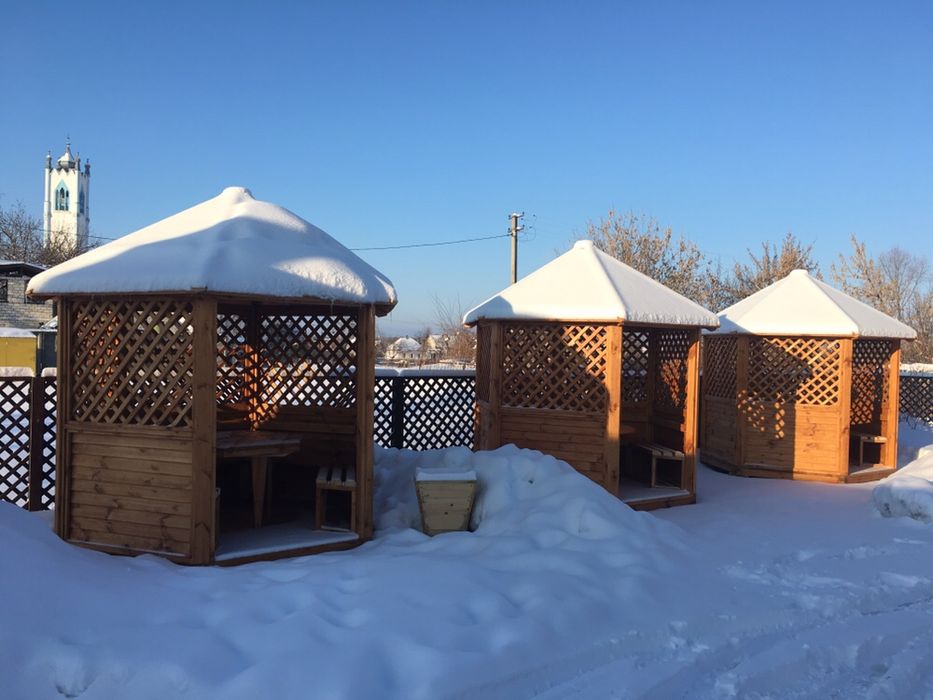 Беседка шестикутна ( Альтанка , Бесідка ) брус , доска