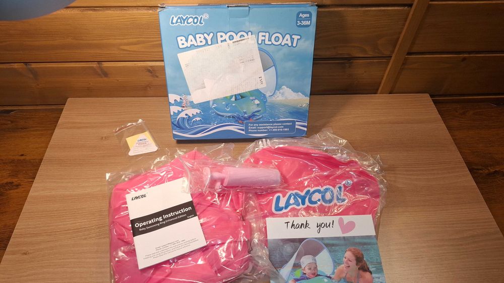 Super Dmuchany Ponton z Daszkiem dla Dzieci - LAYCOL Baby Pool Float